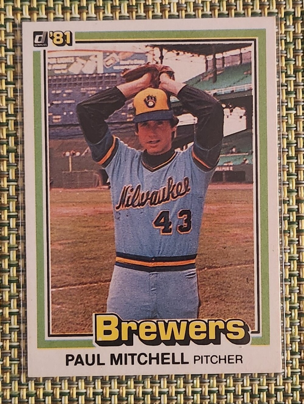 Paul Mitchell Baseball Card